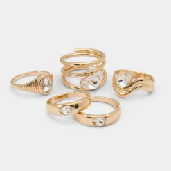 ALDO Rings^Abyweth Gold/Clear Multi