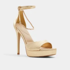 ALDO Platform Heels^Afumeth Gold