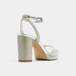 ALDO Platform Heels^Alluring Silver