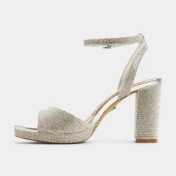 ALDO Platform Heels^Alluring Silver