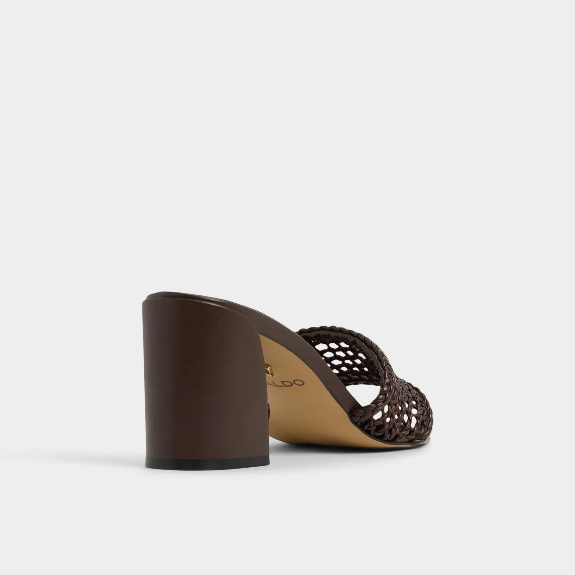 ALDO Mules|Block Heels^Beachdate Dark Brown