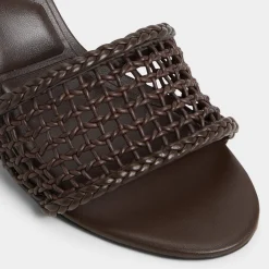 ALDO Mules|Block Heels^Beachdate Dark Brown