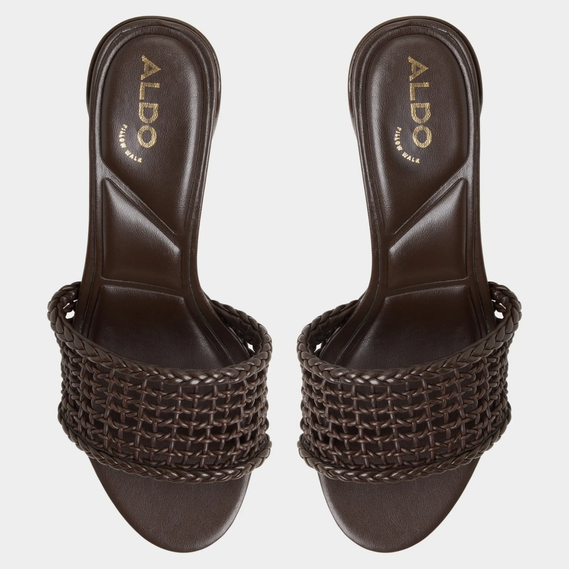 ALDO Mules|Block Heels^Beachdate Dark Brown
