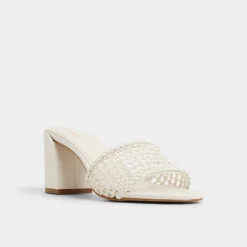 ALDO Mules|Block Heels^Beachdate White/Bone