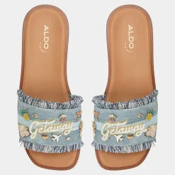 ALDO Flat Sandals^Beachside Denim