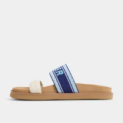 ALDO Flat Sandals^Beachvacay White/Blue