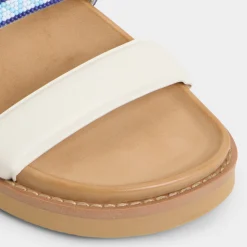 ALDO Flat Sandals^Beachvacay White/Blue