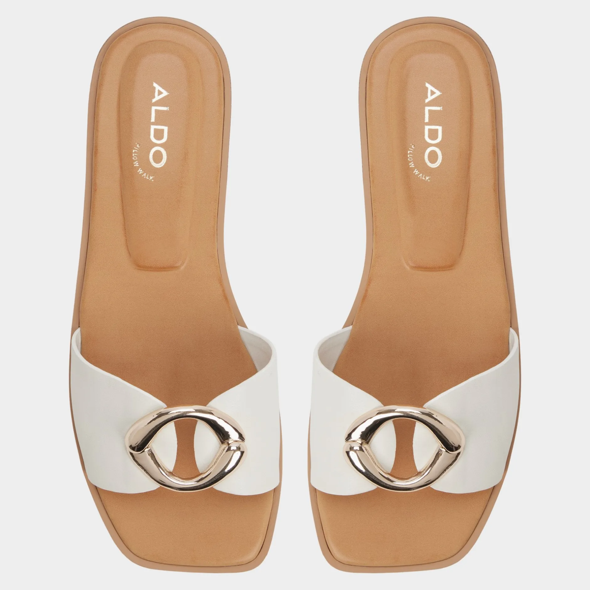 ALDO Flat Sandals^Biggin White/bone