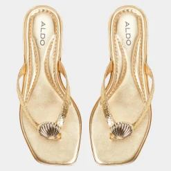 ALDO Thong Sandals|Flat Sandals^Conchiglia Gold