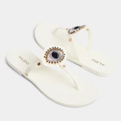 ALDO Flat Sandals^Ebariel White