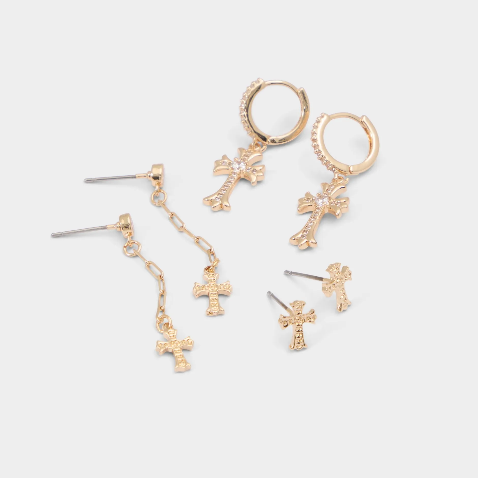 ALDO Earrings^Eclipsse Gold/Clear Multi