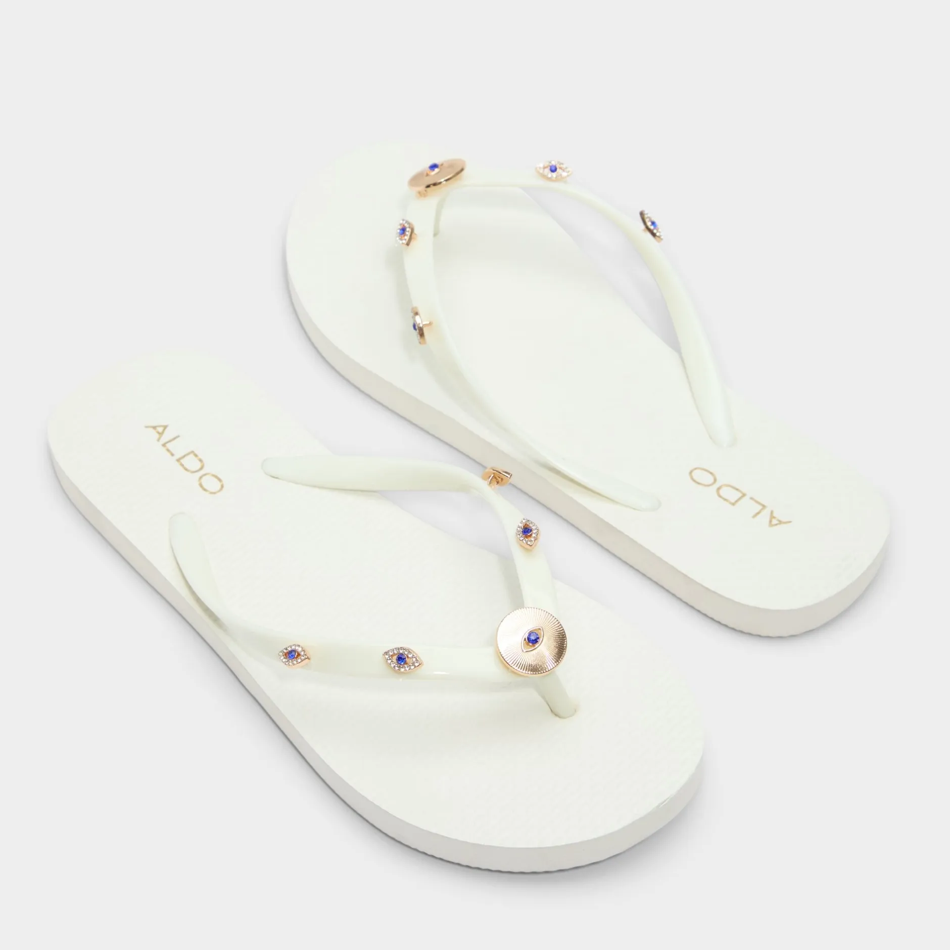 ALDO Thong Sandals|Flat Sandals^Edajan Black/Gold Multi