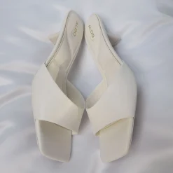 ALDO Mules|Kitten Heels^Enchanting White