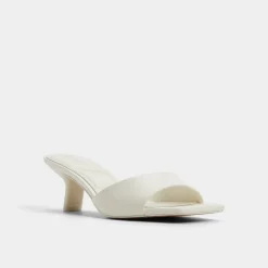 ALDO Mules|Kitten Heels^Enchanting White
