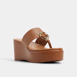 ALDO Flat Sandals^Friegan Medium brown