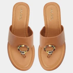 ALDO Flat Sandals^Friegan Medium brown