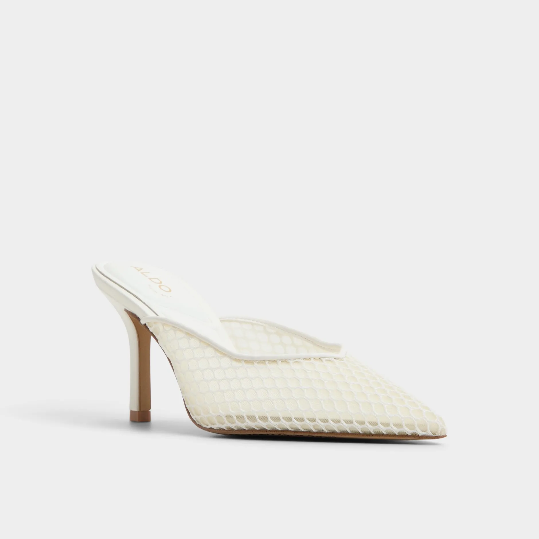 ALDO Mules|Kitten Heels^Gamilia Open White