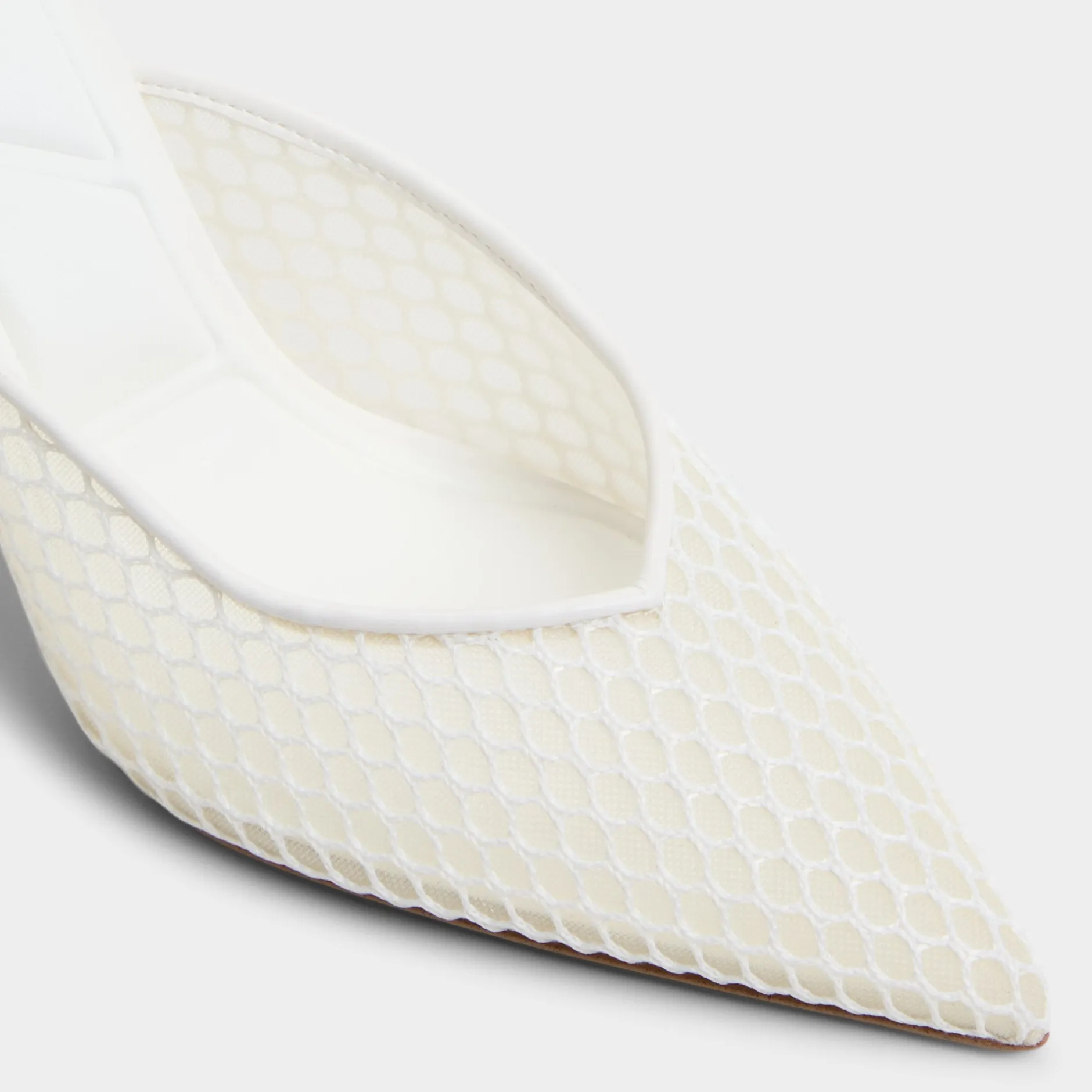 ALDO Mules|Kitten Heels^Gamilia Open White