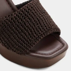 ALDO Wedge Sandals^Grounded Dark brown