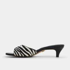 ALDO Mules|Kitten Heels^Haeden White/black