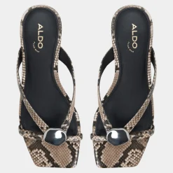 ALDO Flat Sandals^Iliria White/black