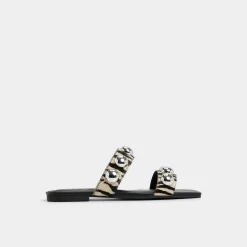 ALDO Flat Sandals^Katalena White/Black