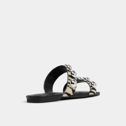 ALDO Flat Sandals^Katalena White/Black
