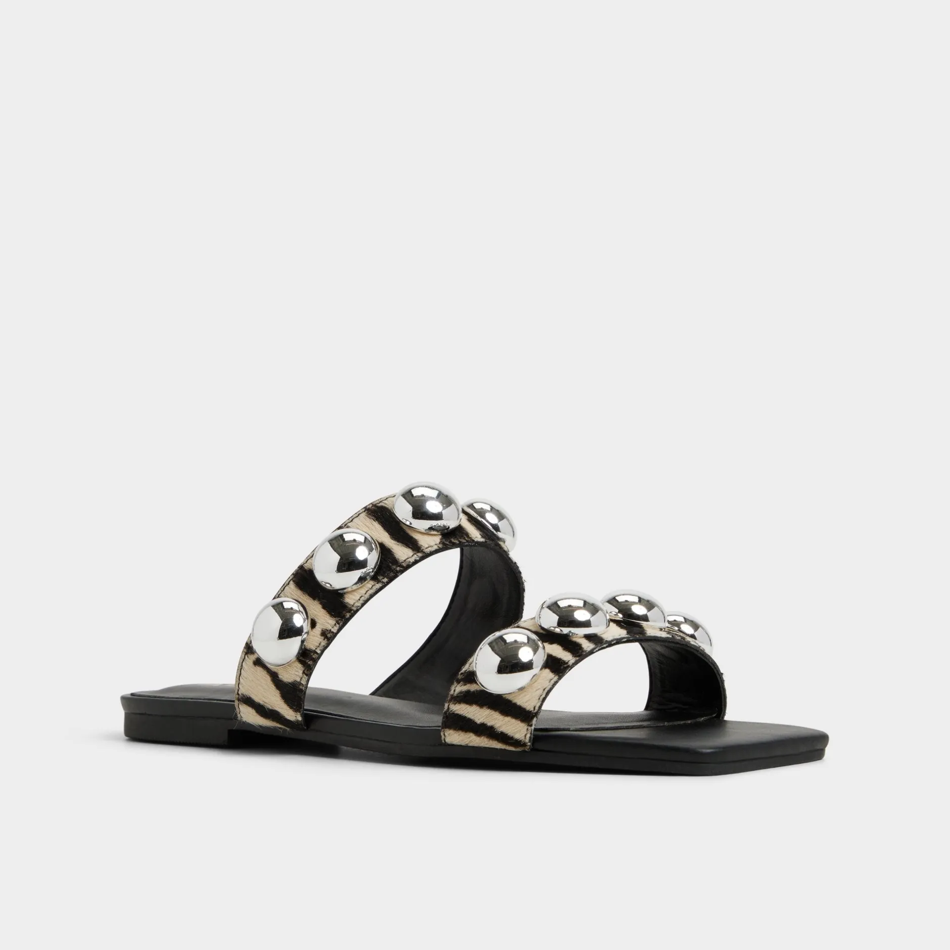 ALDO Flat Sandals^Katalena White/Black