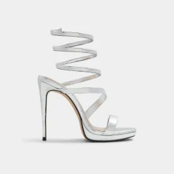 ALDO Platform Heels^Katswirl Silver