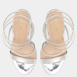 ALDO Platform Heels^Katswirl Silver