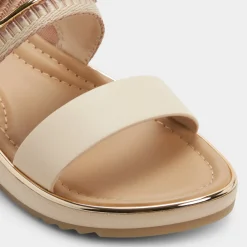 ALDO Flat Sandals^Lagoon Beige combo