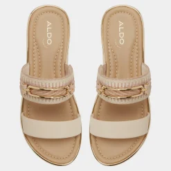 ALDO Flat Sandals^Lagoon Beige combo