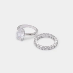 ALDO Accessories|Rings^Ovalsparkles Silver/clear multi