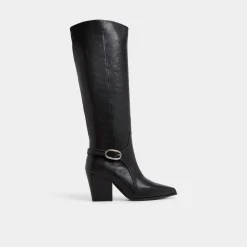 ALDO Black Boots|Tall Boots^Saddle Black