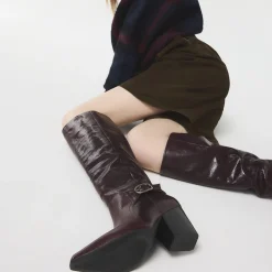 ALDO Tall Boots^Saddle Bordo