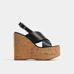 ALDO Platform Heels^Sandcastle Black