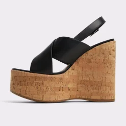 ALDO Platform Heels^Sandcastle Black