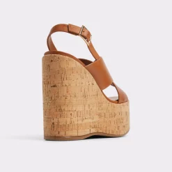 ALDO Platform Heels^Sandcastle Light Brown