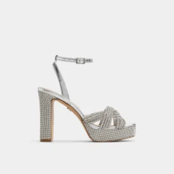 ALDO Platform Heels^Shimma Silver