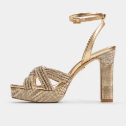 ALDO Platform Heels^Shimma Gold
