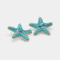 ALDO Earrings^Starfishh Turquoise