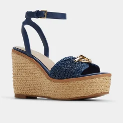 ALDO Wedge Sandals|Platform Heels^Ybylin Navy